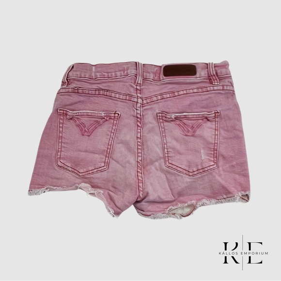 m2f Red Tattered Jean Shorts - Picture 2 of 2